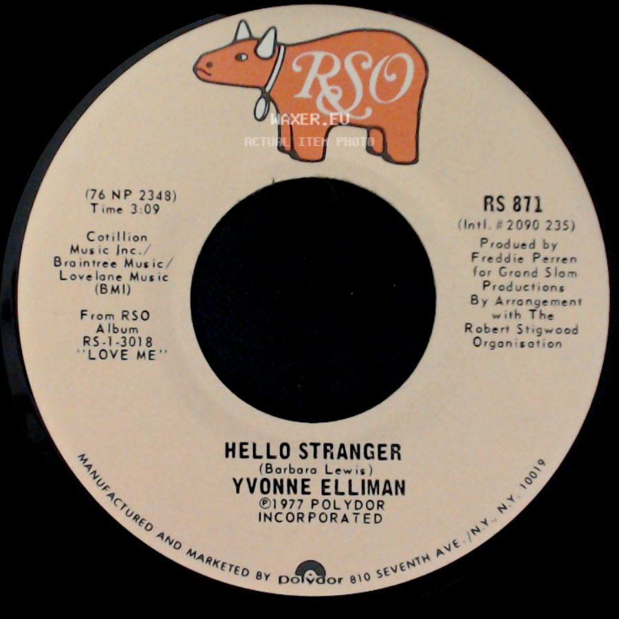Yvonne Elliman - Hello Stranger / She'll Be The Home side A