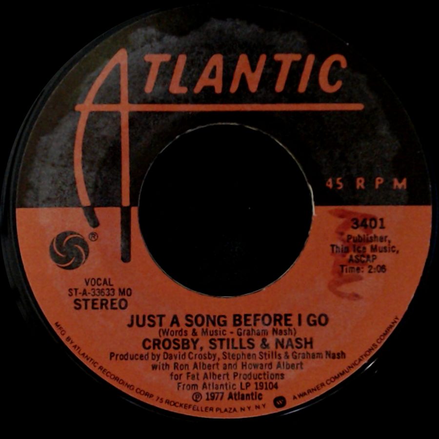 Crosby, Stills & Nash - Dark Star / Just A Song Before I Go side B