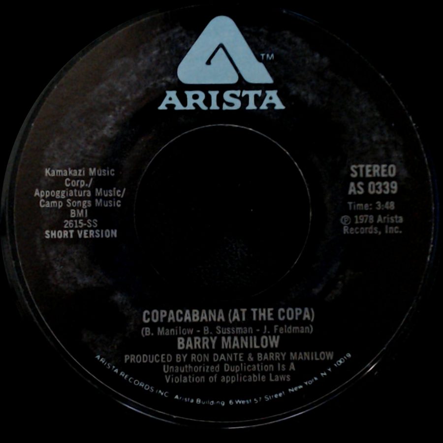 Barry Manilow - Copacabana (At The Copa) / Copacabana (At The Copa) side B