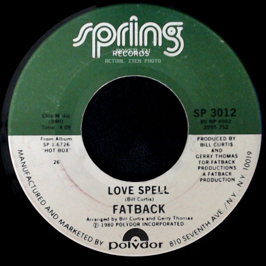Fatback - Backstrokin' / Love Spell side B