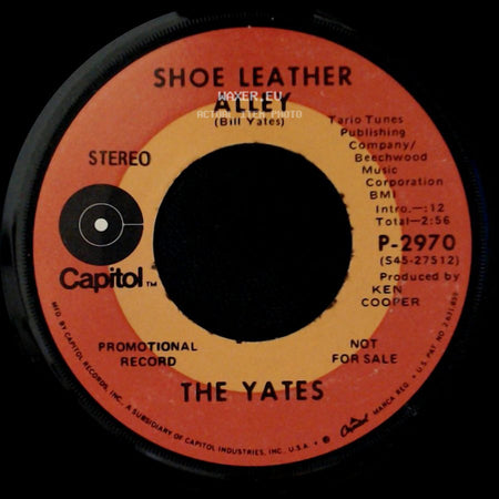 The Yates - Shoe Leather Alley / I'm Only Country side A