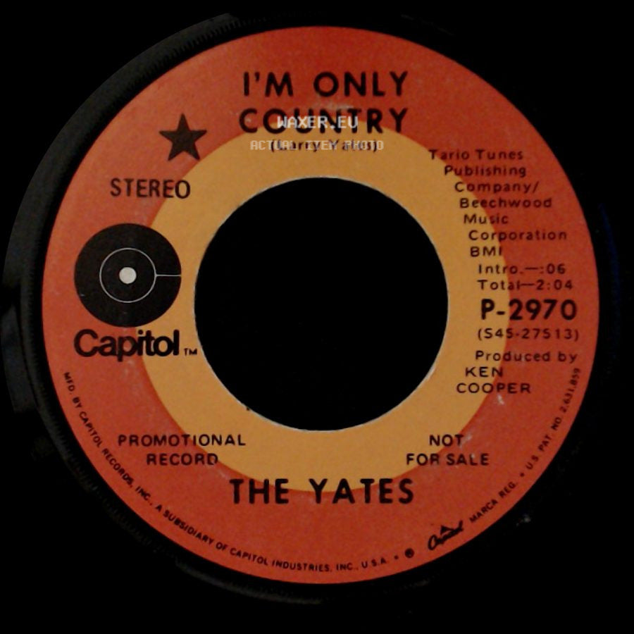 The Yates - Shoe Leather Alley / I'm Only Country side B