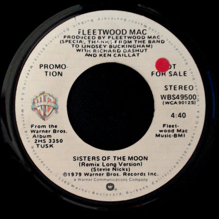 Fleetwood Mac - Sisters Of The Moon (Remix Long Version) / Sisters Of The Moon (Remix Edit) side A