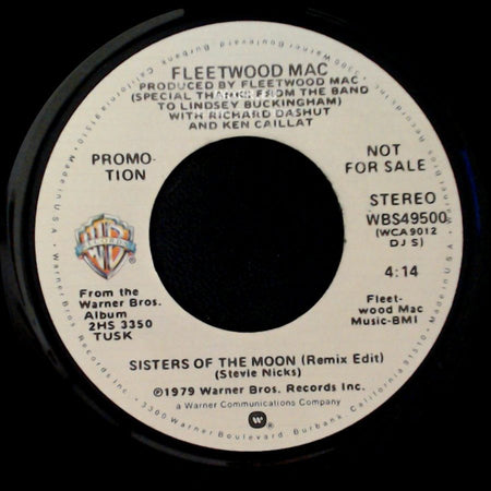 Fleetwood Mac - Sisters Of The Moon (Remix Long Version) / Sisters Of The Moon (Remix Edit) side B