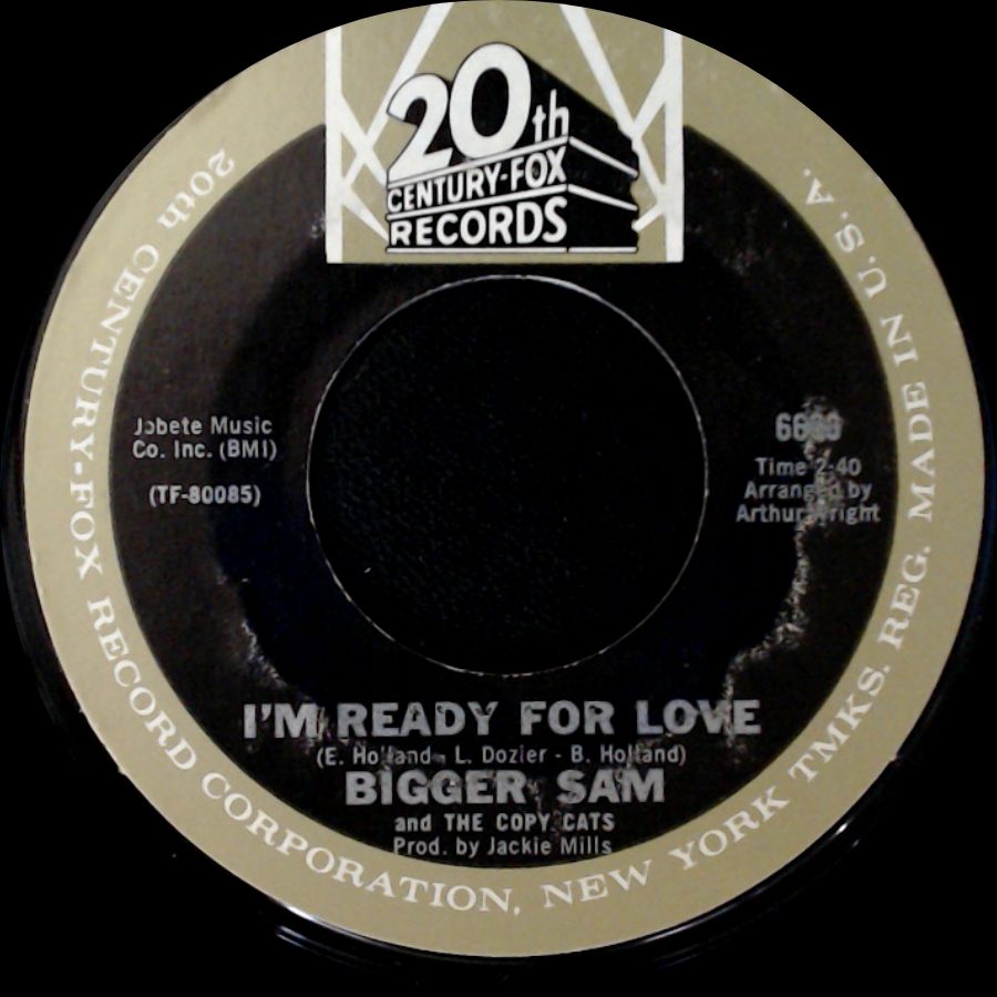 Bigger Sam And The Copy Cats - I'm Ready For Love / Blowing In The Wind side A