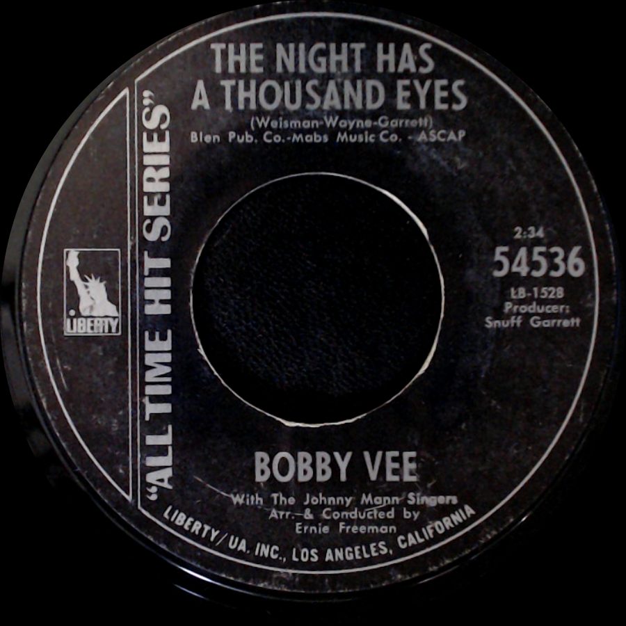 Bobby Vee - The Night Has A Thousand Eyes / Charms side A