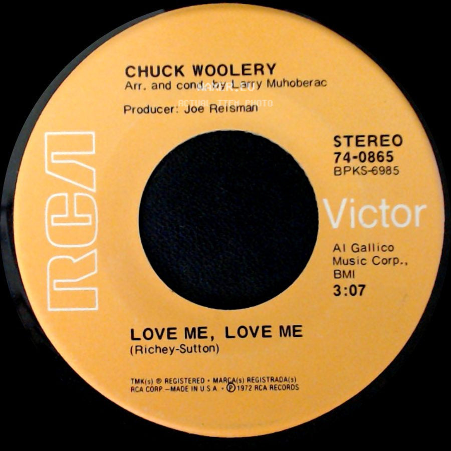 Chuck Woolery - Forgive Me Heart / Love Me, Love Me side B
