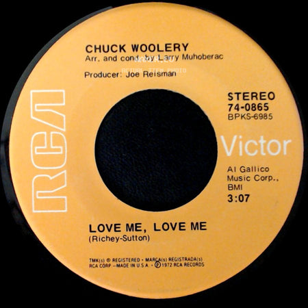 Chuck Woolery - Forgive Me Heart / Love Me, Love Me side B