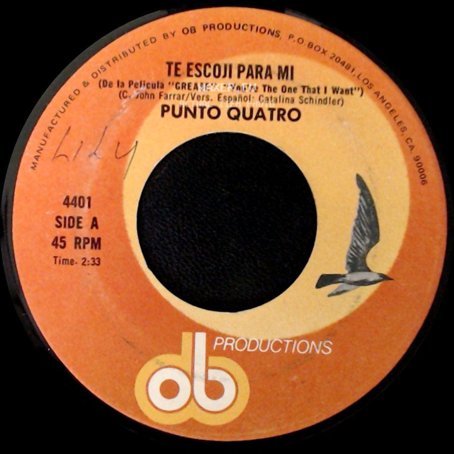 Punto Cuatro / Punto Quatro - Te Escoji Para Mi / La Queria side A
