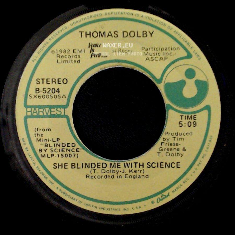 Thomas Dolby - Flying North / She Blinded Me With Science side B