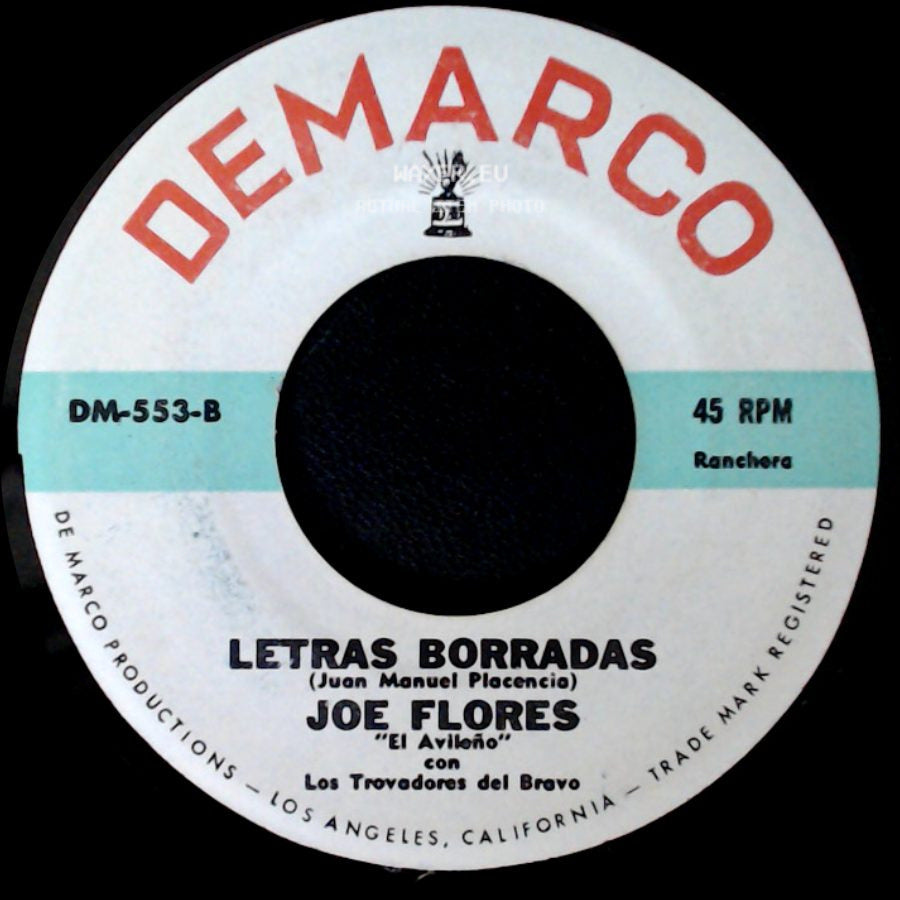 Joe Flores - Nada Contigo / Letras Borradas side B