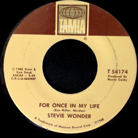 Stevie Wonder - For Once In My Life / Angie Girl side A