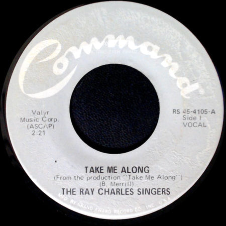 The Kay Charles Singers - Walkin' Lonely / Take Me Along side B