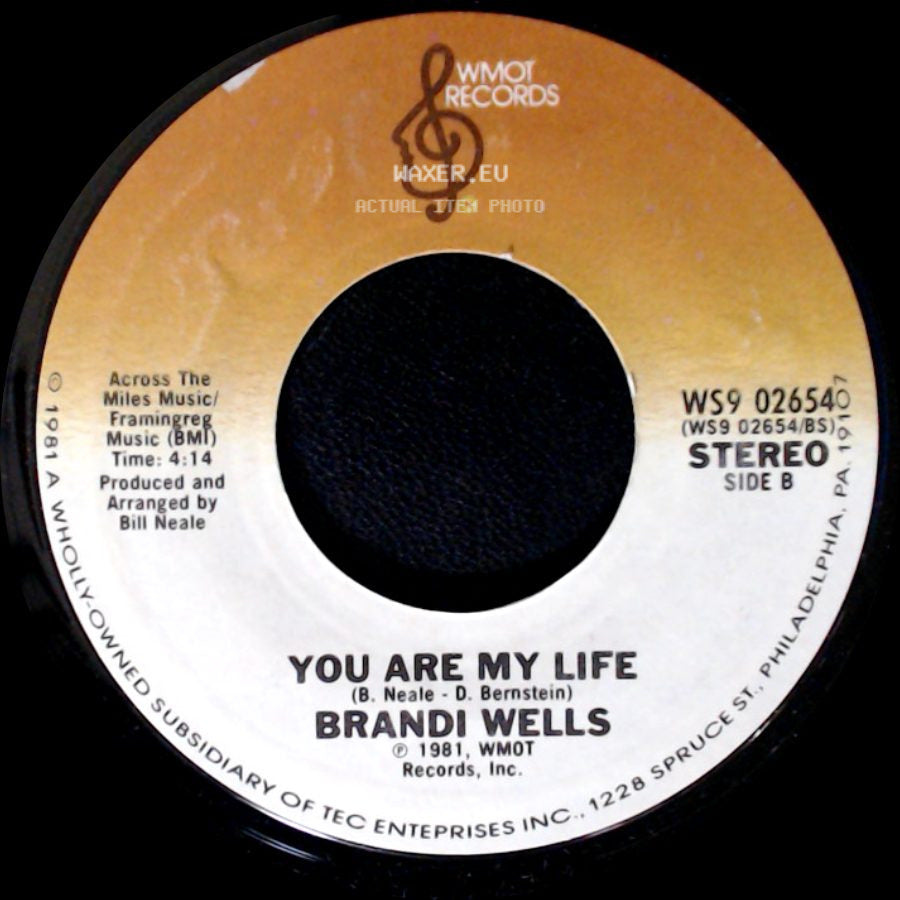 Brandi Wells - Watch Out / You Are My Life side B