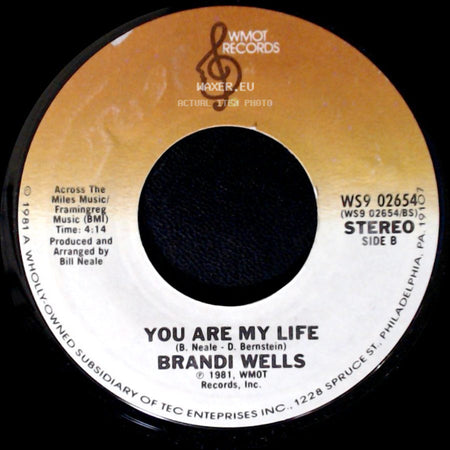 Brandi Wells - Watch Out / You Are My Life side B