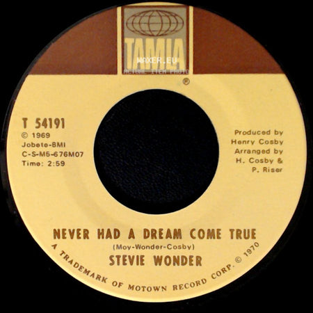 Stevie Wonder - Never Had A Dream Come True / Somebody Knows, Somebody Cares side A