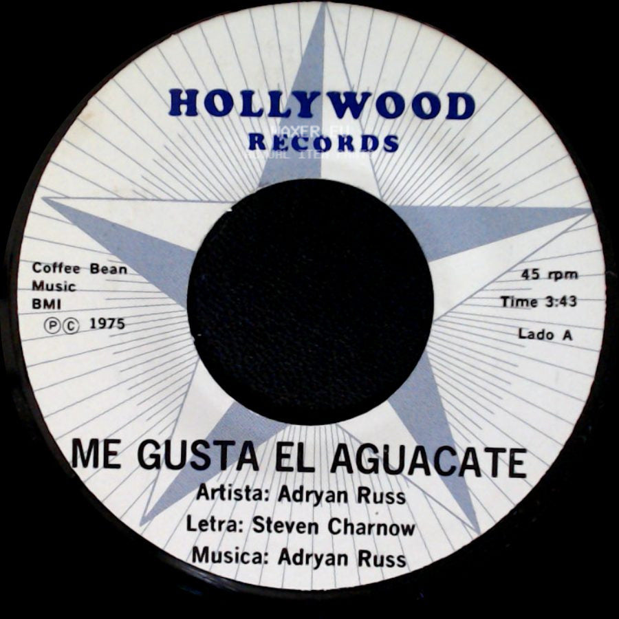 Adryan Russ - Me Gusta El Aguacate / Me Gusta El Aguacate side A