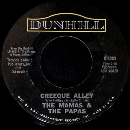 The Mamas & The Papas - Creeque Alley / Did You Ever Want To Cry side A