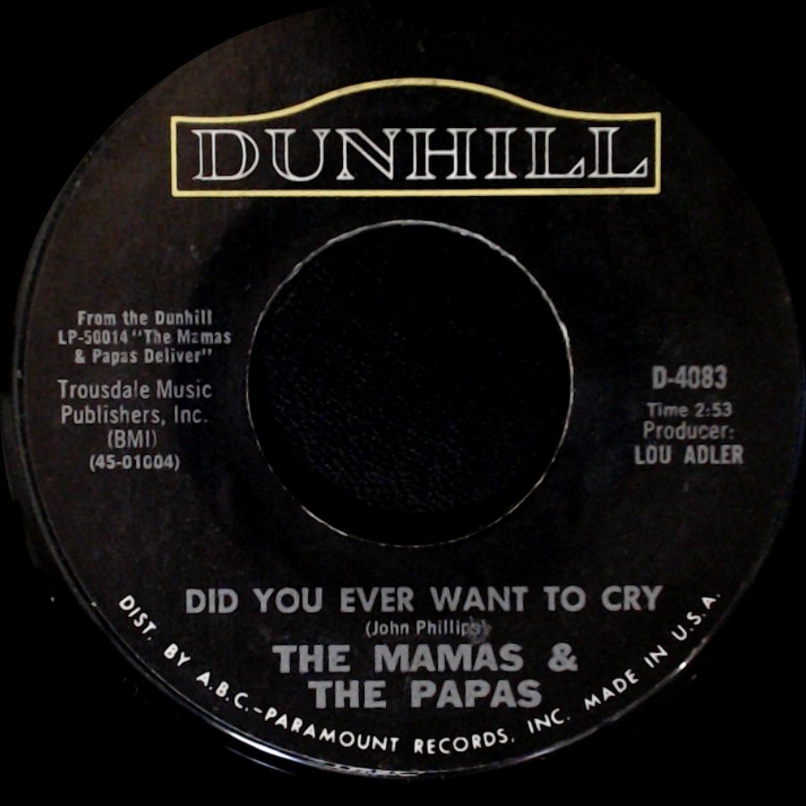 The Mamas & The Papas - Creeque Alley / Did You Ever Want To Cry side B