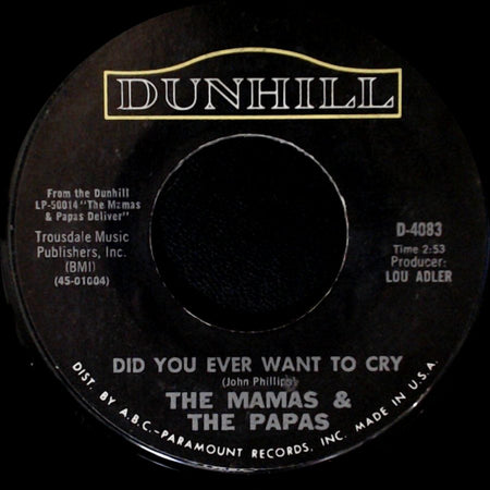 The Mamas & The Papas - Creeque Alley / Did You Ever Want To Cry side B