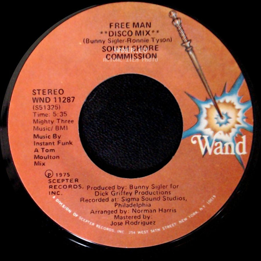 South Shore Commission - Free Man **Disco Mix** / Free Man side A