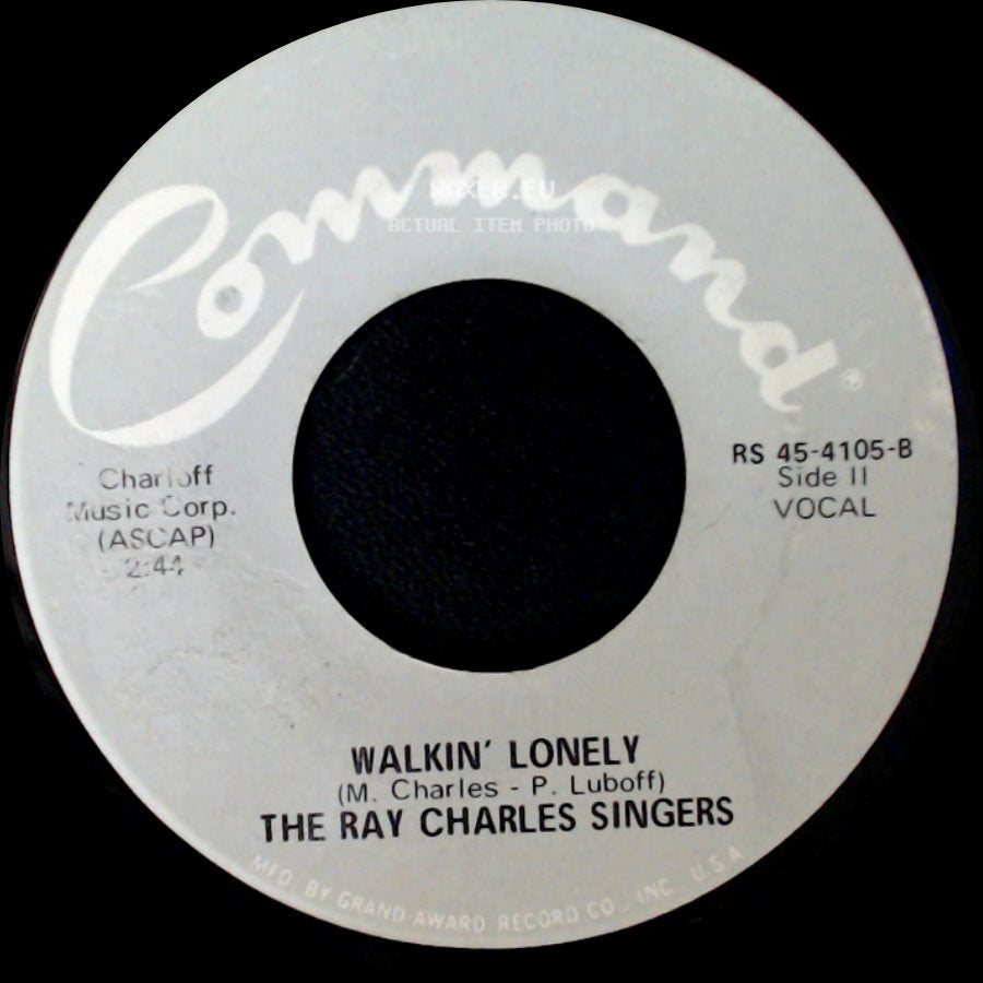 The Ray Charles Singers - Take Me Along / Walkin' Lonely side B