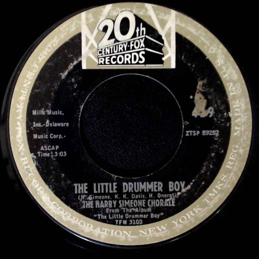 The Harry Simeone Chorale - O' Holy Night / The Little Drummer Boy side B