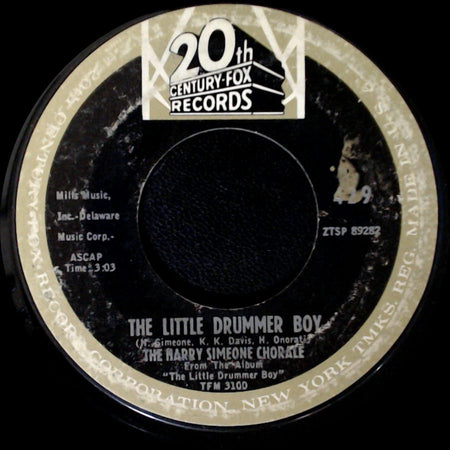 The Harry Simeone Chorale - O' Holy Night / The Little Drummer Boy side B
