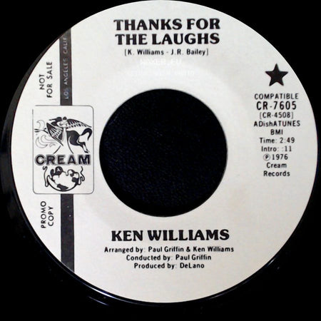 Ken Williams - Sweet Music, Soft Lights And You / Thanks For The Laughs side B