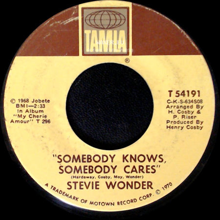 Stevie Wonder - Never Had A Dream Come True / "Somebody Knows, Somebody Cares" side B