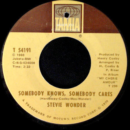 Stevie Wonder - Never Had A Dream Come True / Somebody Knows, Somebody Cares side B