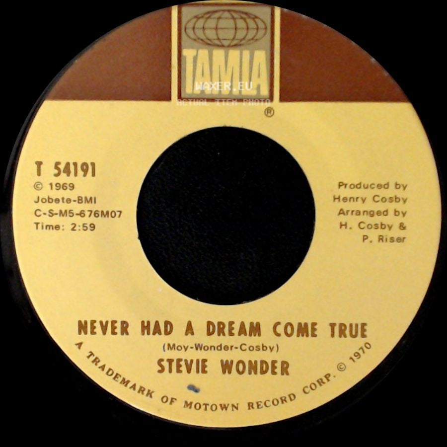 Stevie Wonder - Somebody Knows, Somebody Cares / Never Had A Dream Come True side B