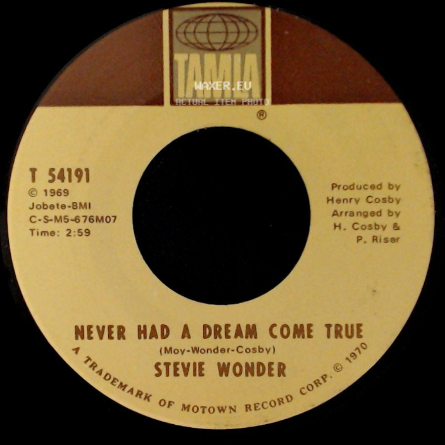Stevie Wonder - Somebody Knows, Somebody Cares / Never Had A Dream Come True side B
