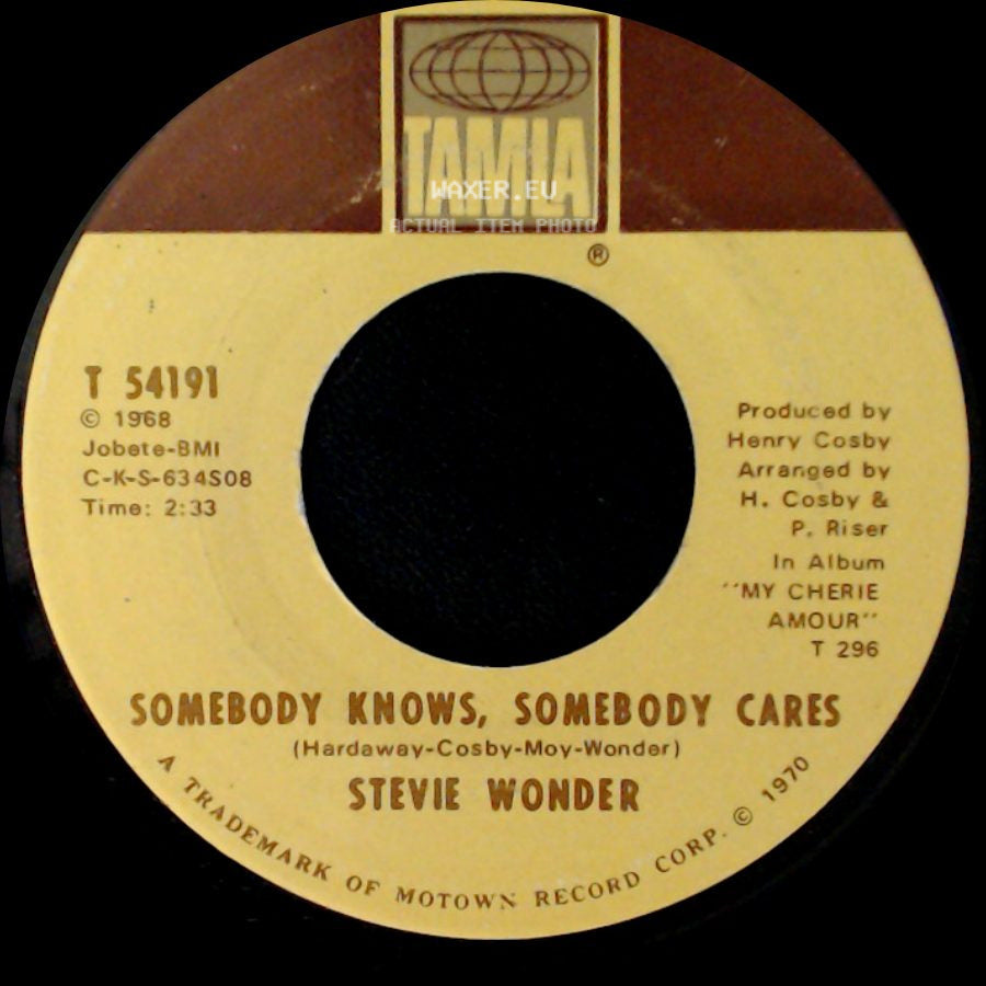 Stevie Wonder - Somebody Knows, Somebody Cares / Never Had A Dream Come True side A