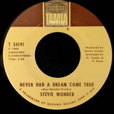 Stevie Wonder - Somebody Knows, Somebody Cares / Never Had A Dream Come True side B