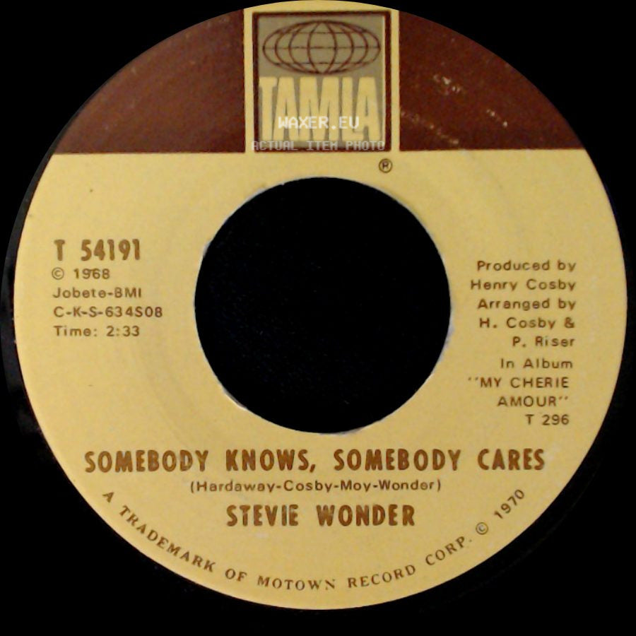 Stevie Wonder - Somebody Knows, Somebody Cares / Never Had A Dream Come True side A