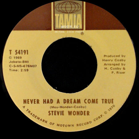 Stevie Wonder - Somebody Knows, Somebody Cares / Never Had A Dream Come True side B