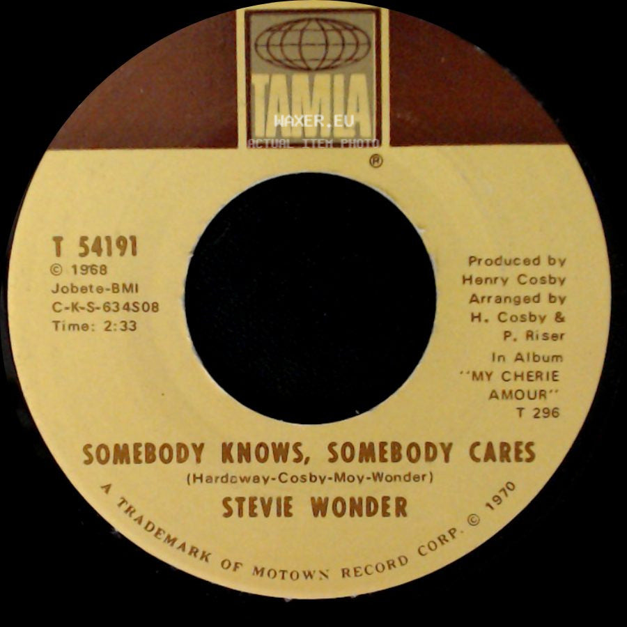 Stevie Wonder - Somebody Knows, Somebody Cares / Never Had A Dream Come True side A
