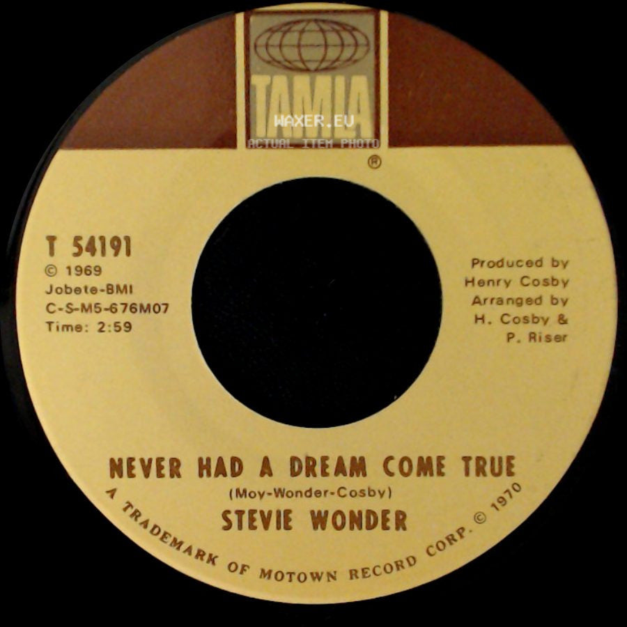 Stevie Wonder - Somebody Knows, Somebody Cares / Never Had A Dream Come True side B
