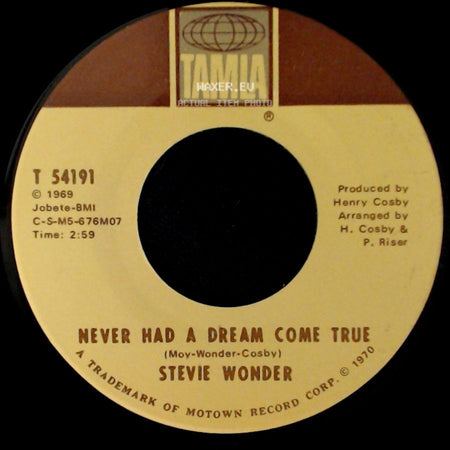 Stevie Wonder - Somebody Knows, Somebody Cares / Never Had A Dream Come True side B