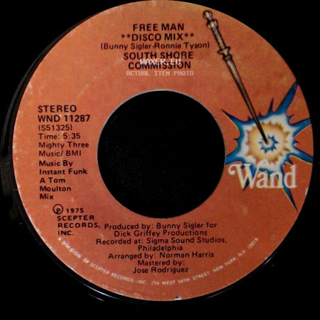 South Shore Commission - Free Man / Free Man "Disco Mix" side B
