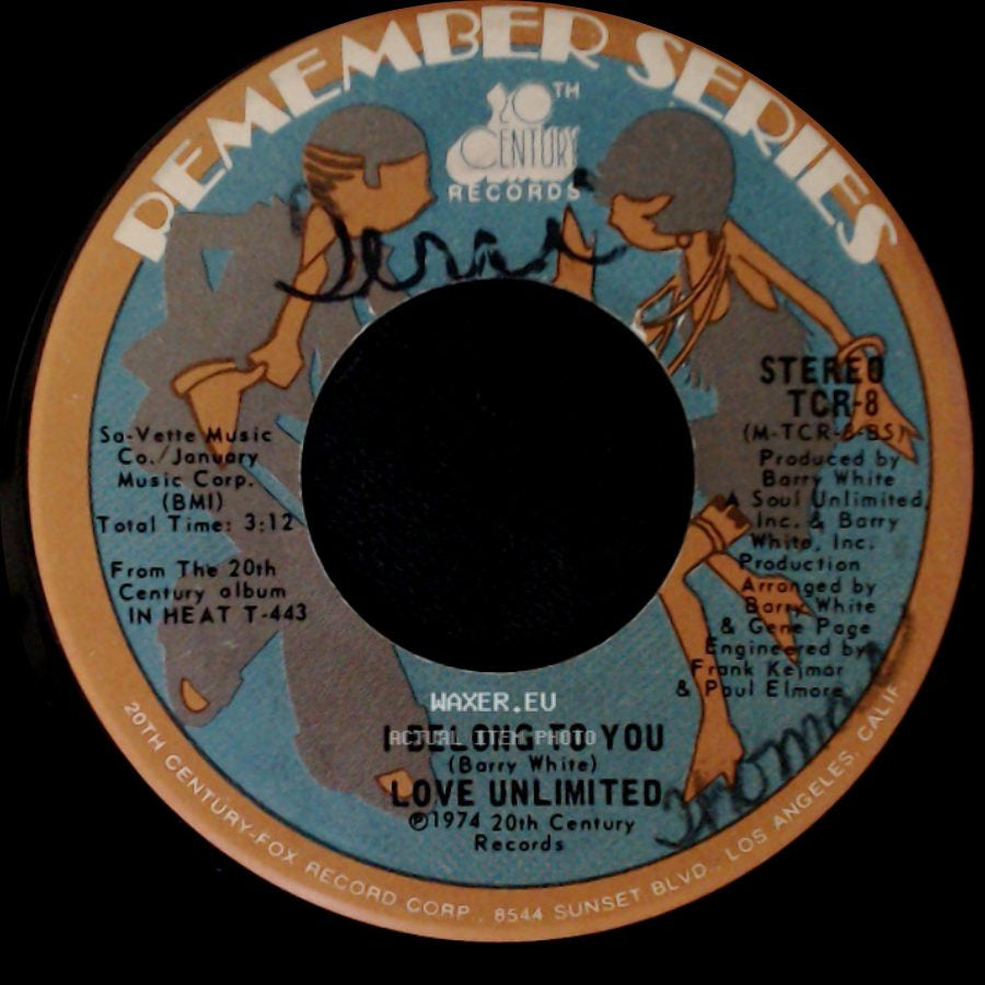 Love Unlimited - Under The Influence Of Love / I Belong To You side B
