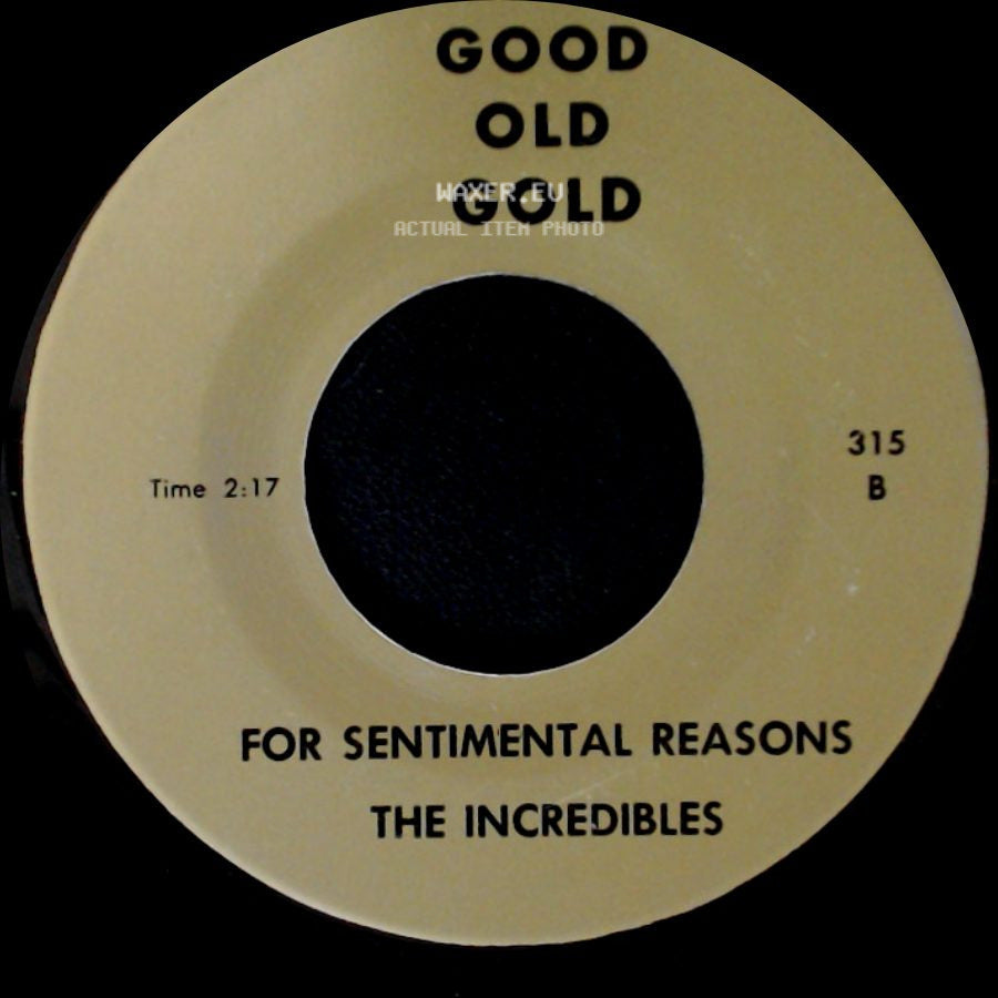 The Incredibles - Heart And Soul / For Sentimental Reasons side B
