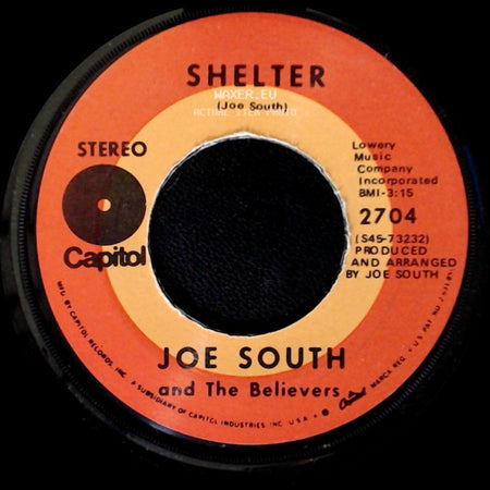 Joe South And The Believers - Shelter / Walk A Mile In My Shoes side A