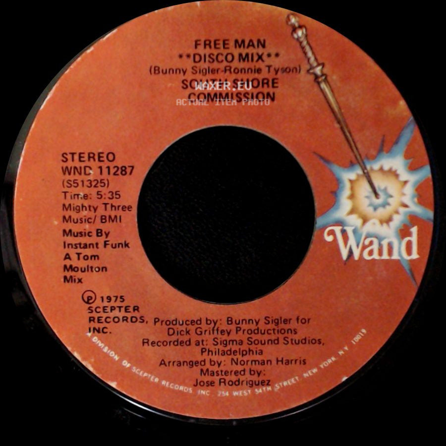 South Shore Commission - Free Man **Disco Mix** / Free Man side A