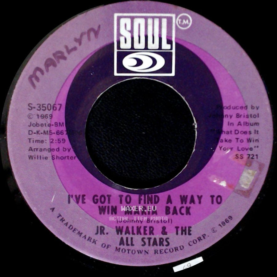 Jr. Walker & The All Stars - These Eyes / I've Got To Find A Way To Win Maria Back side B