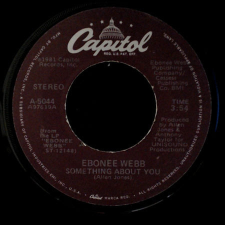 Ebonee Webb - Something About You / Throw Down side A