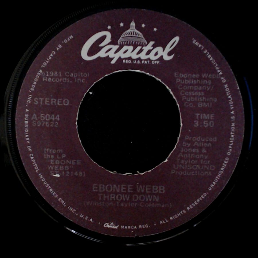 Ebonee Webb - Something About You / Throw Down side B