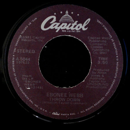 Ebonee Webb - Something About You / Throw Down side B