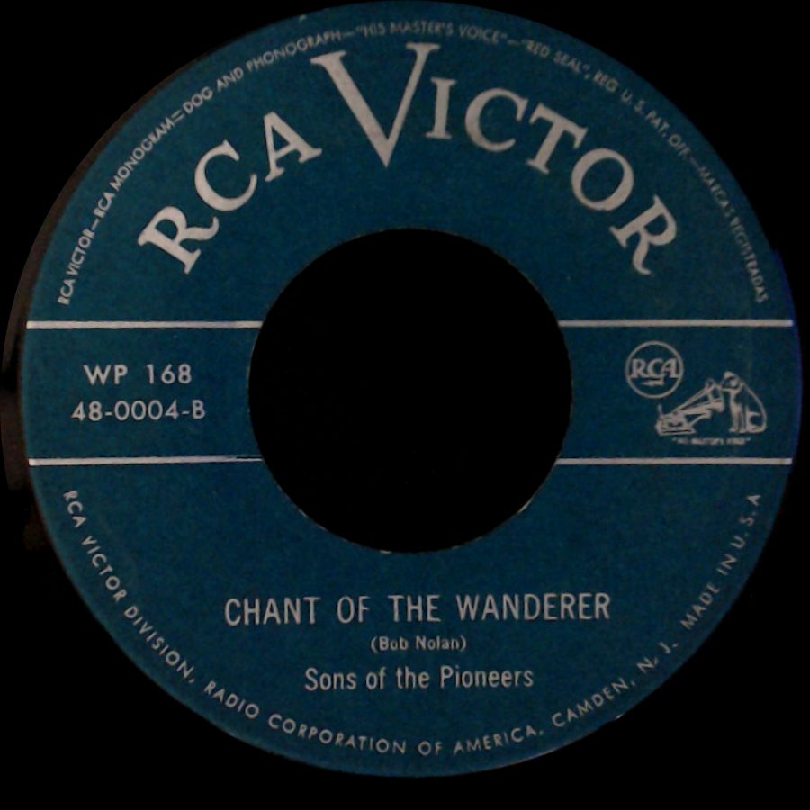 Sons Of The Pioneers - Cool Water / Chant Of The Wanderer side B
